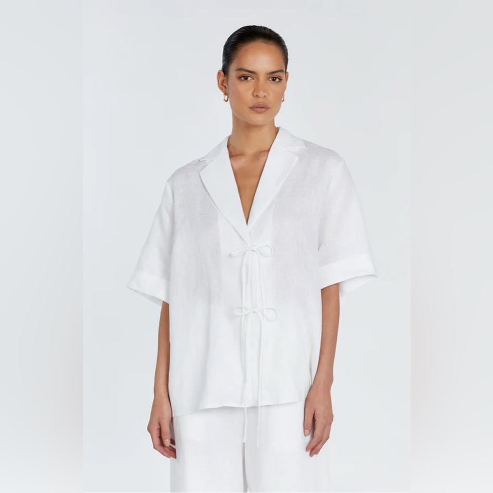 ISO Dissh Emelia Linen Shirt (White)